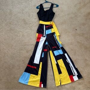 Vibrant Color Block Jumpsuit